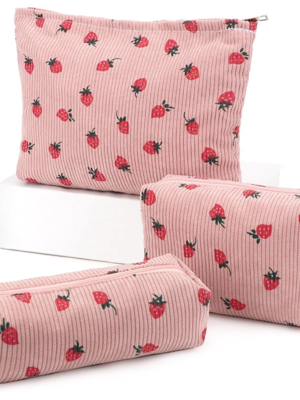 Makeup Bag 3 Pieces Large Capacity Cosmetic Bags Travel Toiletry Bag Organizer C